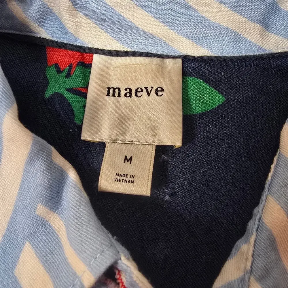 Anthropologie Maeve Paz Contrast Button-Down.  Size M. Retails $128 - Picture 9 of 12